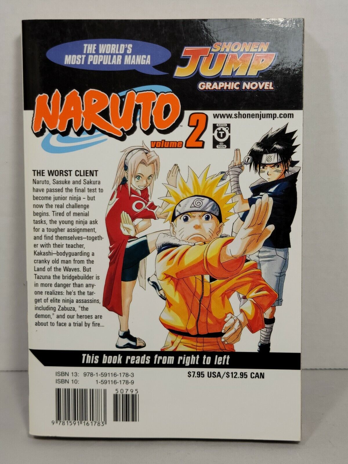 Naruto, Vol. 2 by Masashi Kishimoto (2003, Trade Paperback, Viz Media, English)