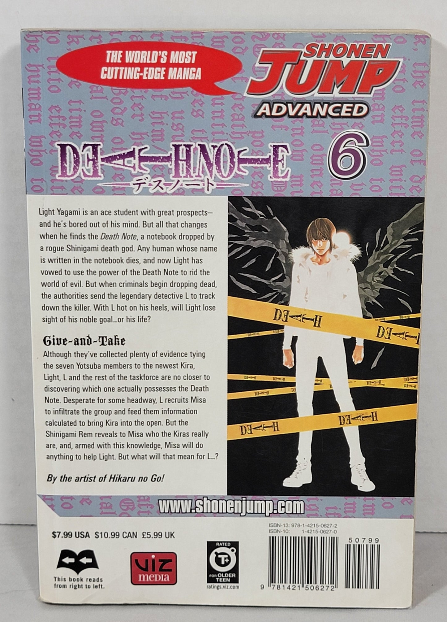 back cover Death Note Vol. 6