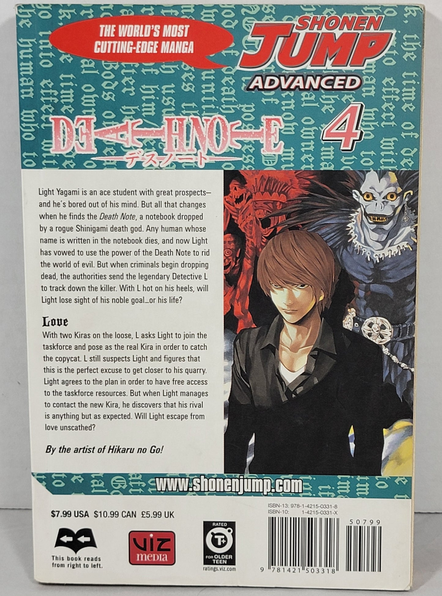 Back Cover Death Note Vol. 4