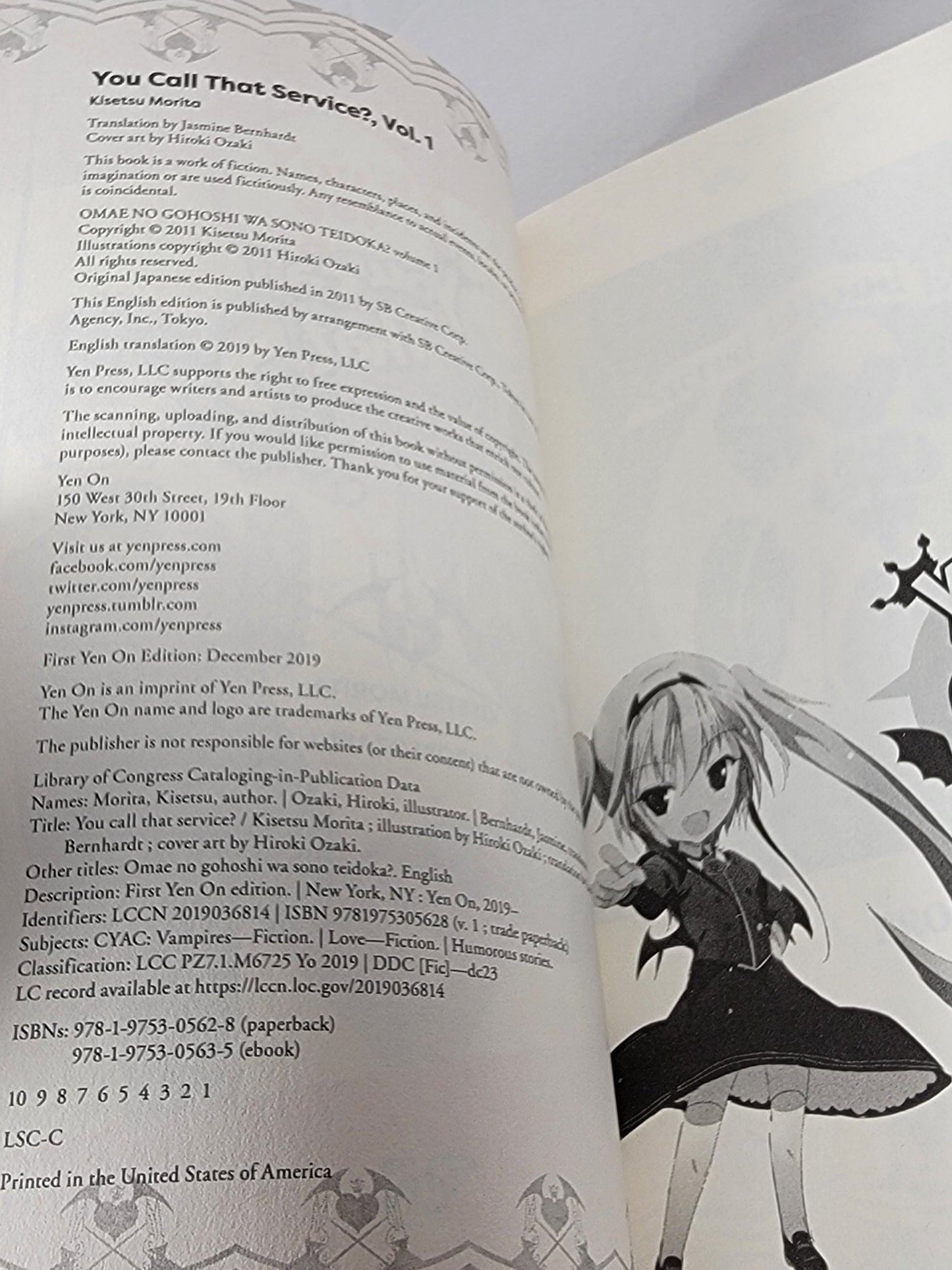 You Call That Service? #1 (light Novel, Kisetsu Morita, 2019, Yen On, English)