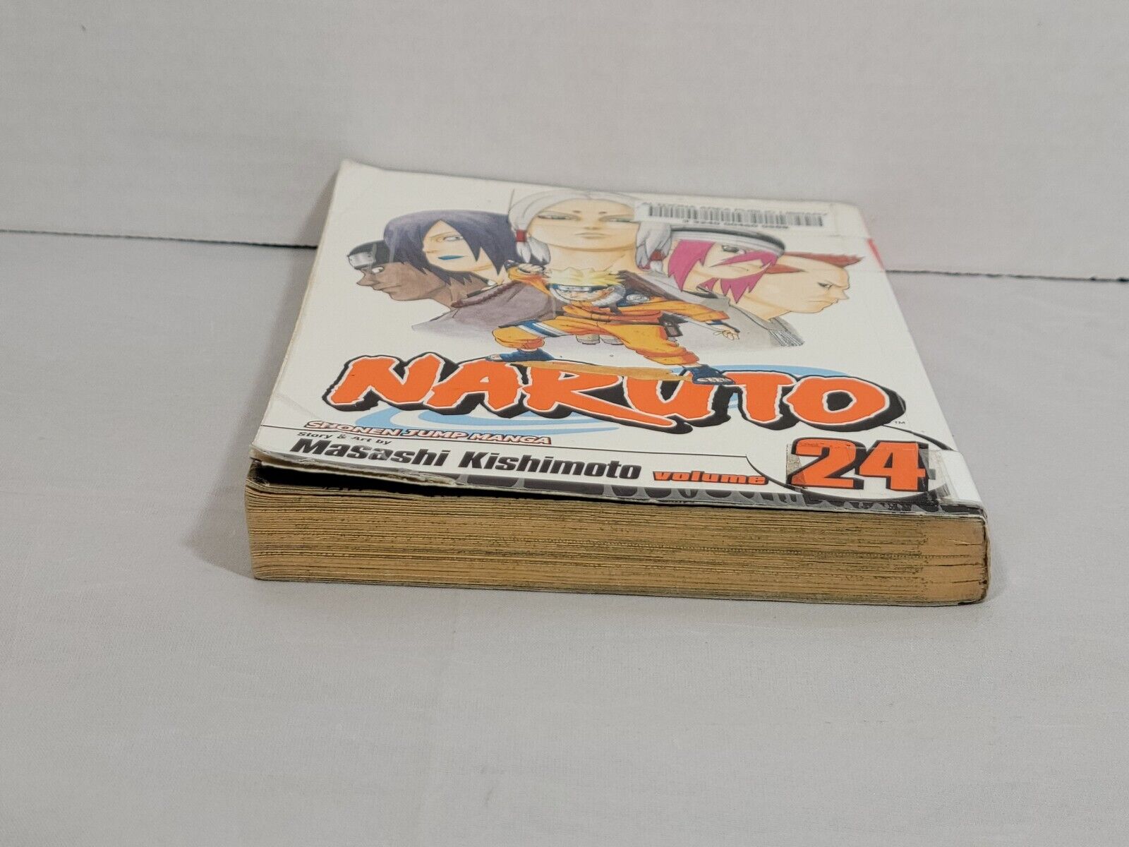 Naruto Vol. 24 by Masashi Kishimoto, Viz Media — pre-owned ex-library manga