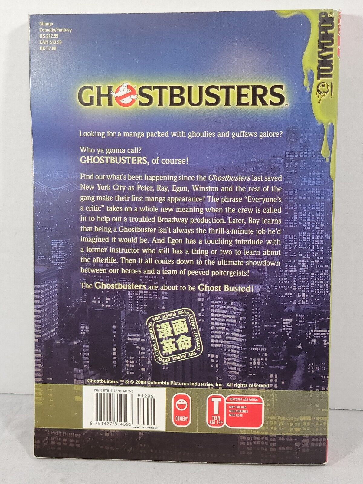 Ghostbusters, by Nathan Johnson (Tokyopop, English, 2008, Graphic Novel)