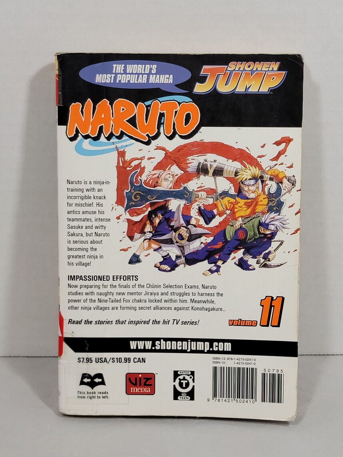 Naruto, Vol. 11 by Masashi Kishimoto Ex-Library copy