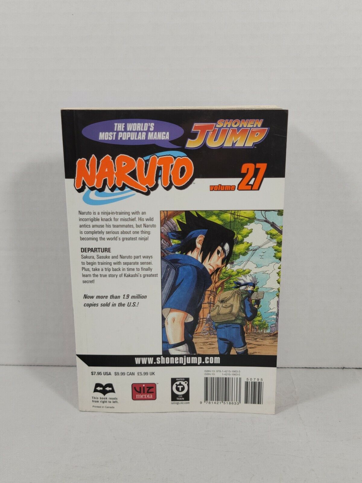 Naruto, Vol. 27 by Masashi Kishimoto (2007,  Viz Media, English Trade Paperback)