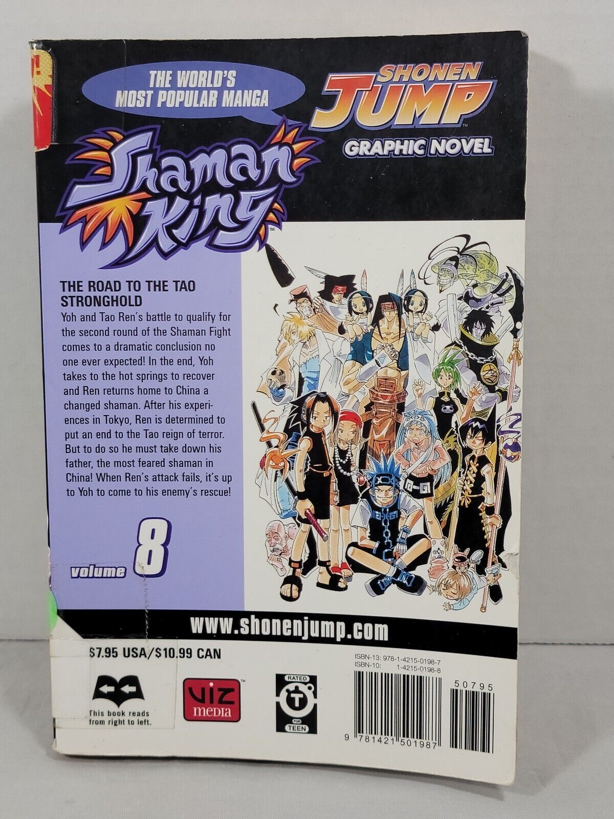 Shaman King, Vol. 8 by Hiroyuki Takei Ex-Library copy