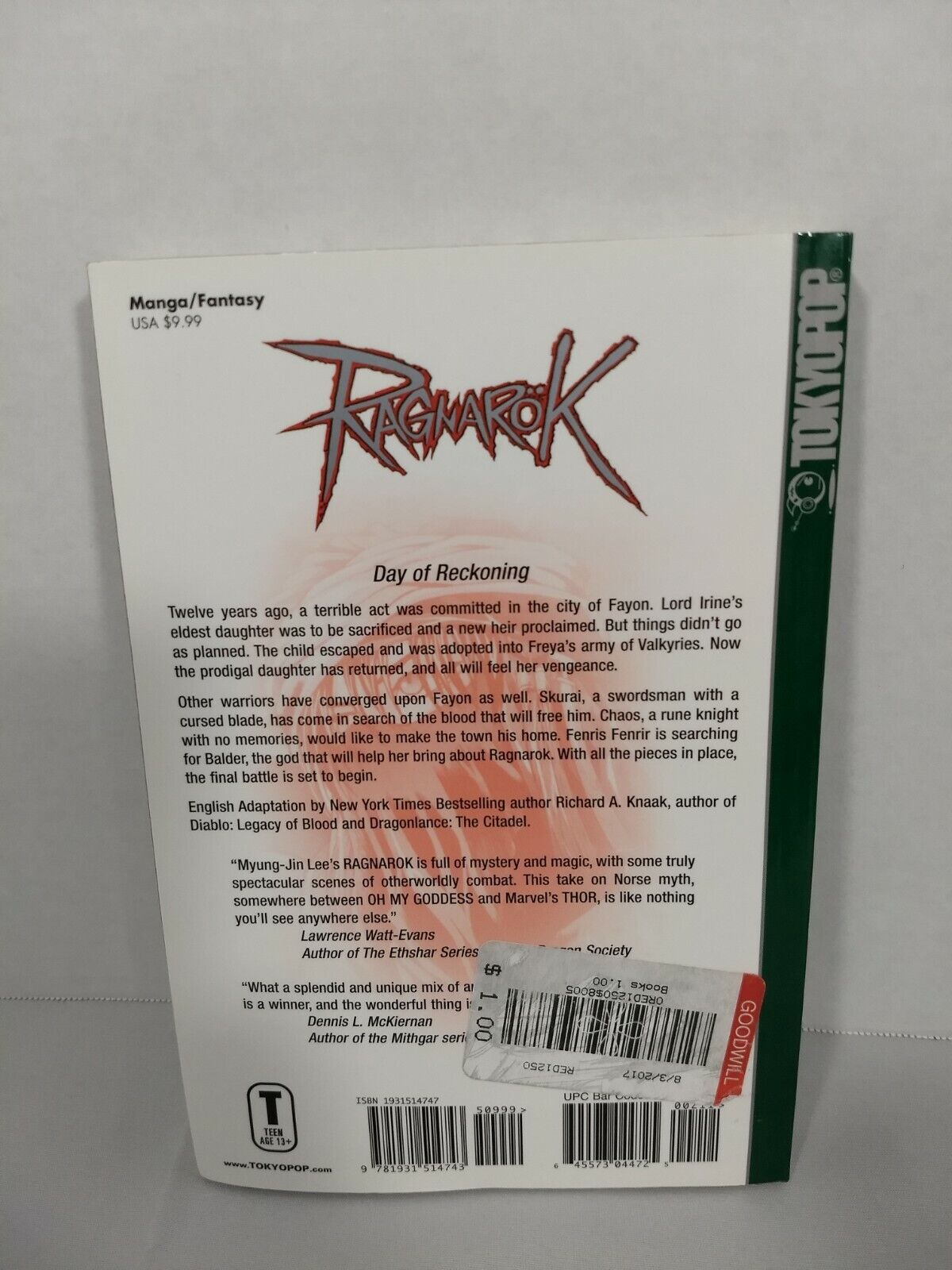 Ragnarok, Vol. 2  by Lee Myung Jin (Tokyopop, English Manhwa)