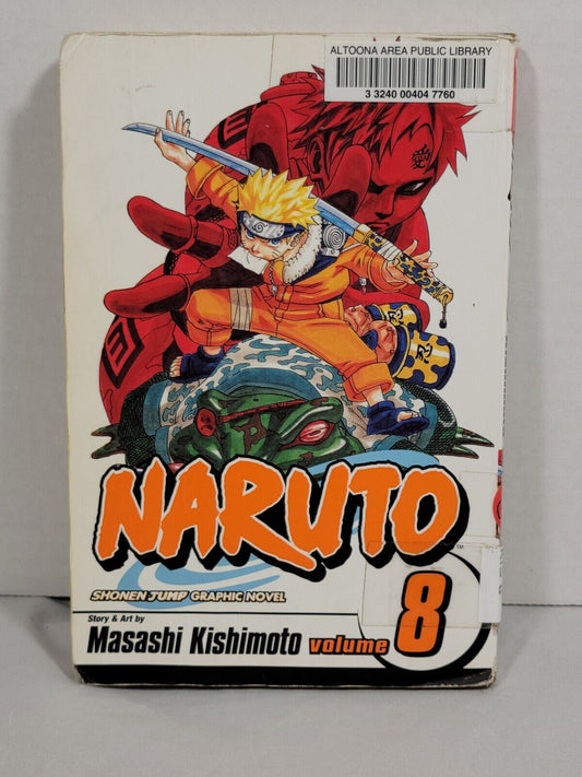 Naruto, Vol. 8 by Masashi Kishimoto Ex-Library copy