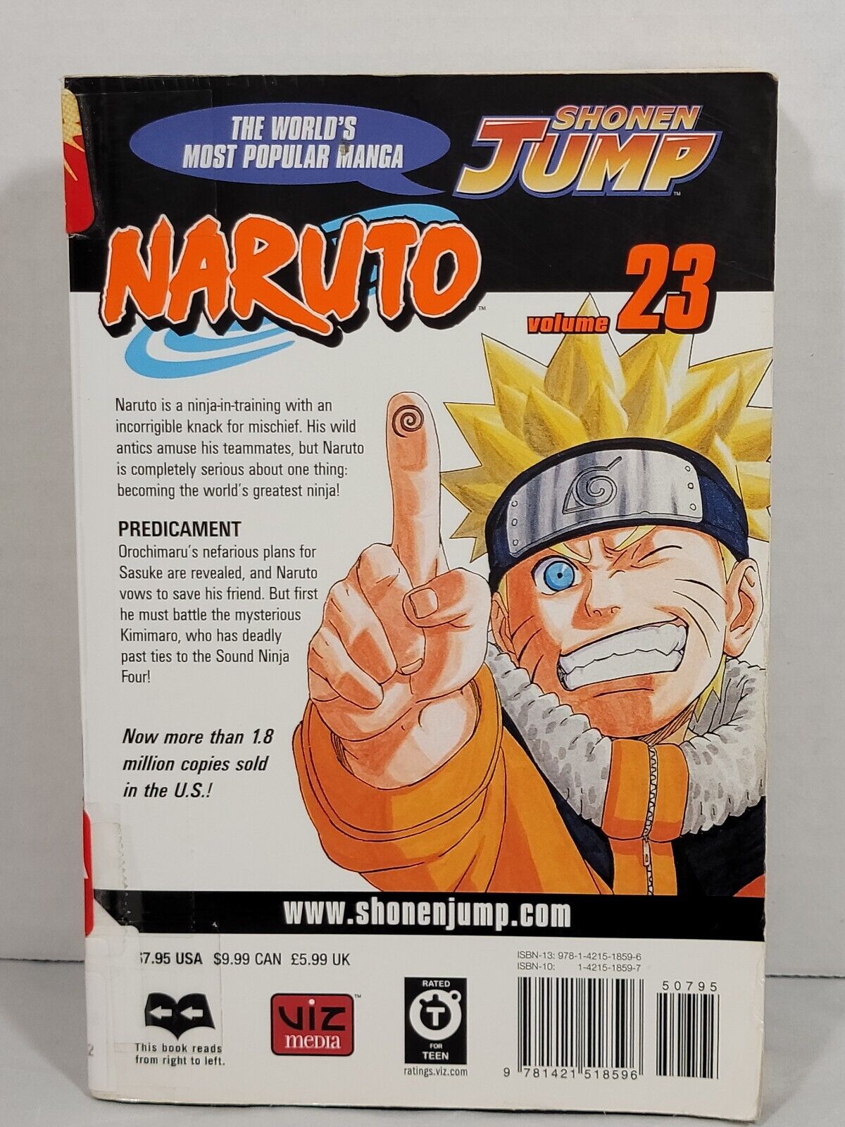 Naruto, Vol. 23 by Masashi Kishimoto Ex-Library copy