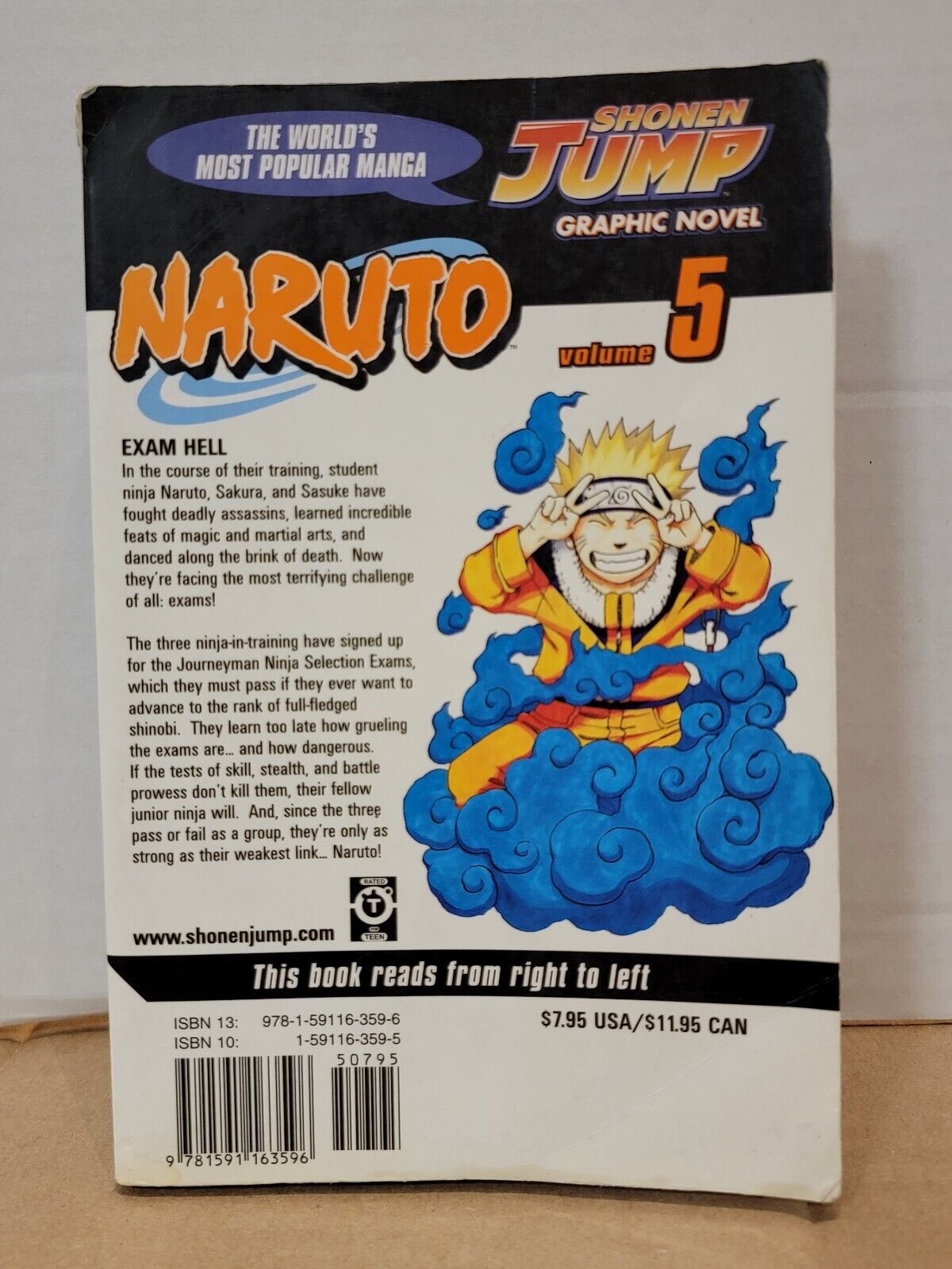 Naruto, Vol. 5 by Masashi Kishimoto (Trade Paperback, English, Viz Media)