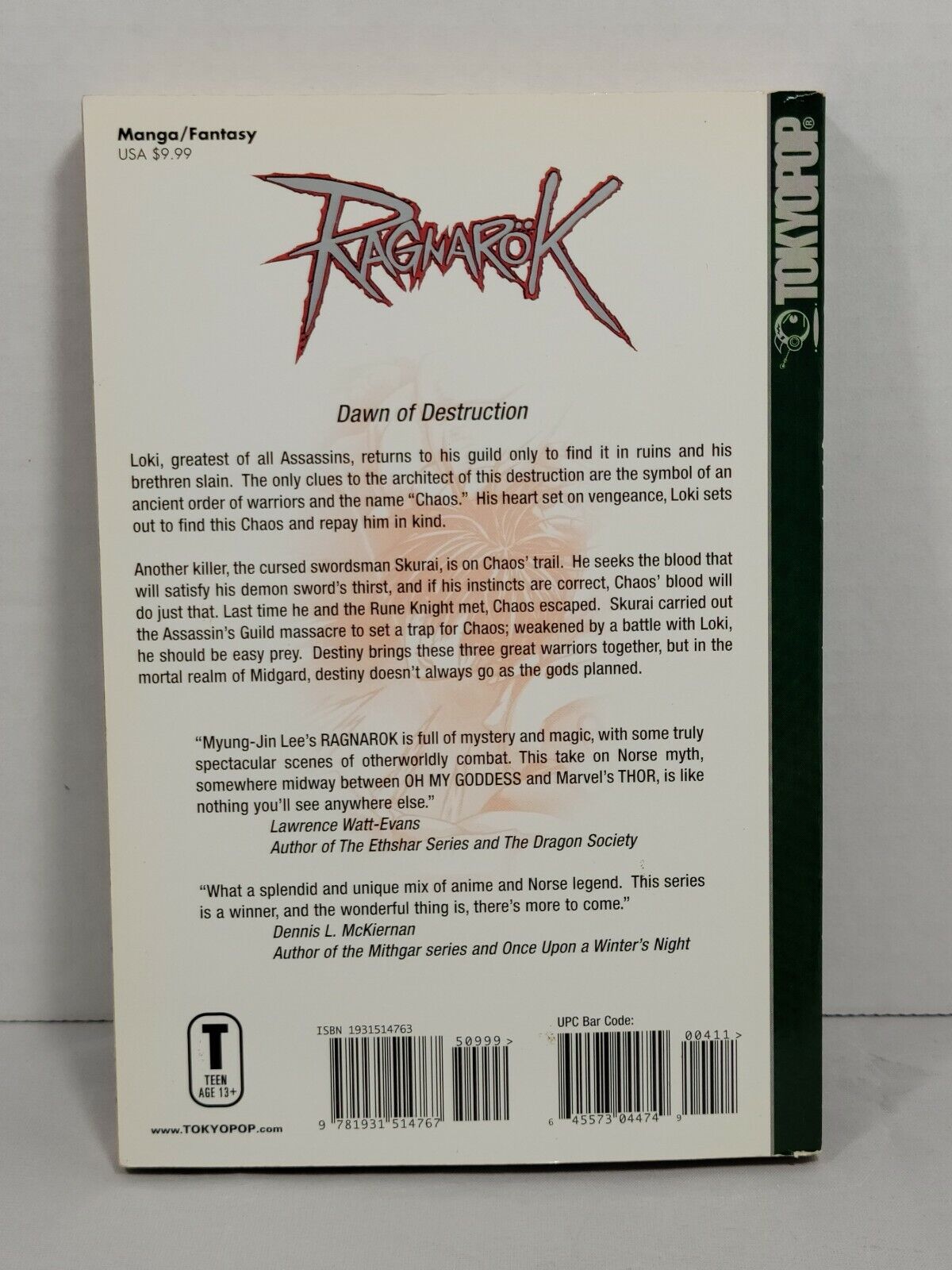 Ragnarök, Vol. 4 by Myung-Jin Lee (2002, (Trade Paperback, Tokyopop)