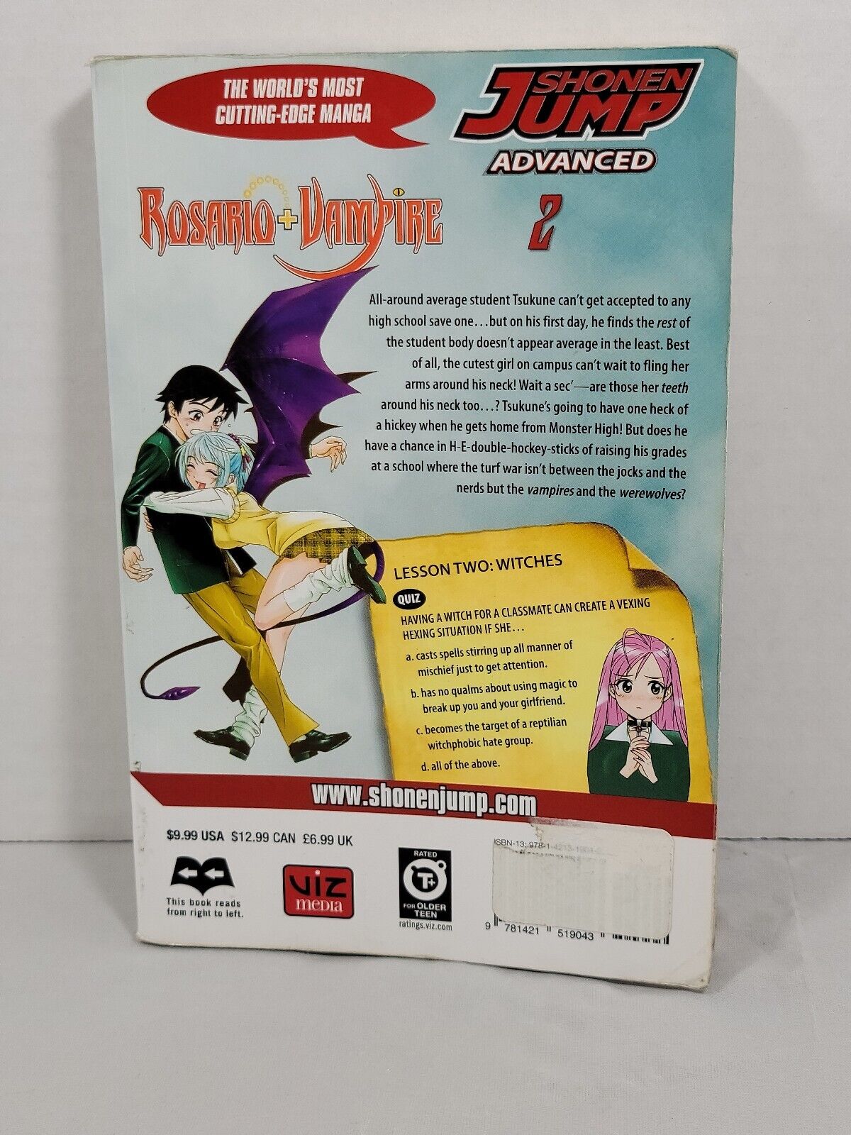 Rosario+Vampire, #2 Akihisa Ikeda, English, Viz Media, Softcover, Romance