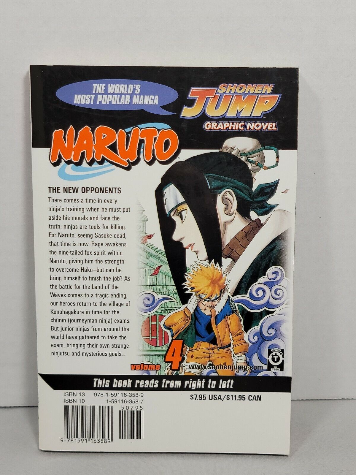 Naruto, Vol. 4 by Masashi Kishimoto (2004, Trade Paperback, Viz Media, English)